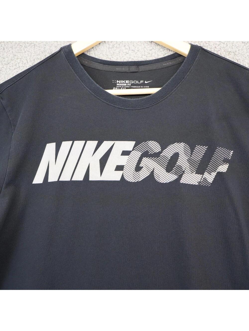 Nike Dri-Fit Men medium shirt Black Short Sleeve Modern Fit